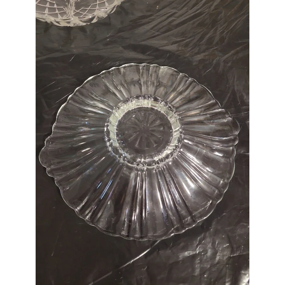 3 Relish/candy Pressed Glass Serving Dishes